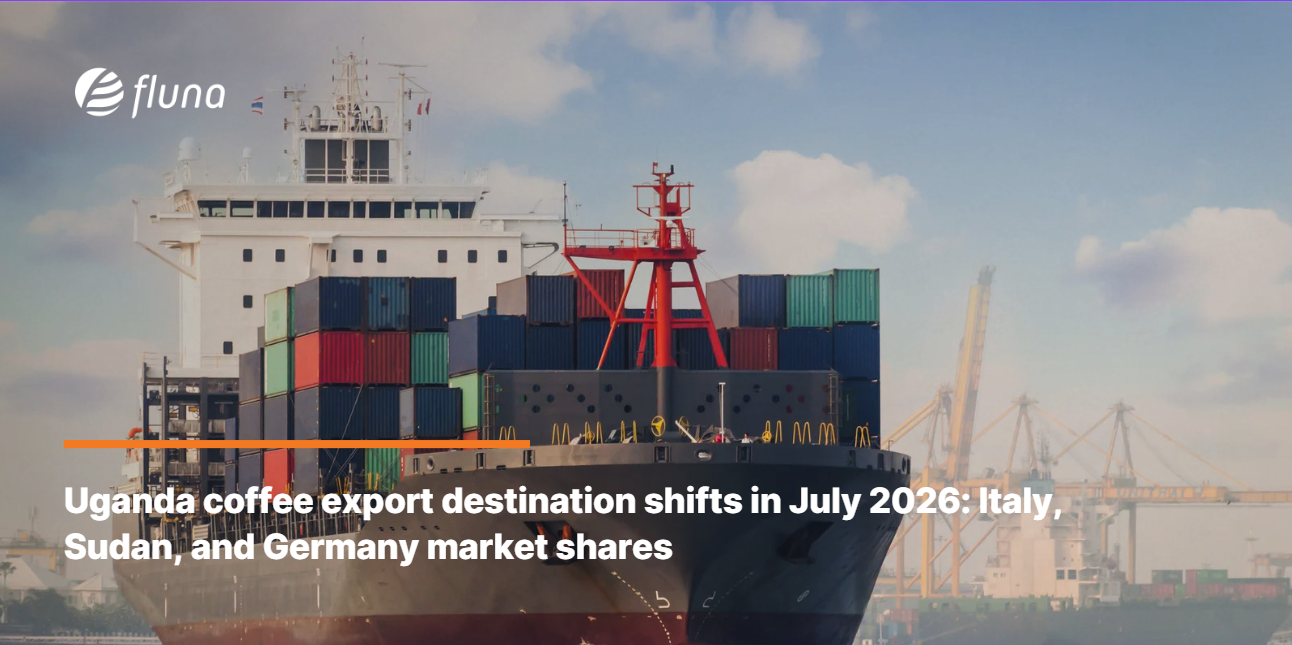 Uganda coffee export destination shifts in July 2026: Italy, Sudan, and Germany market shares