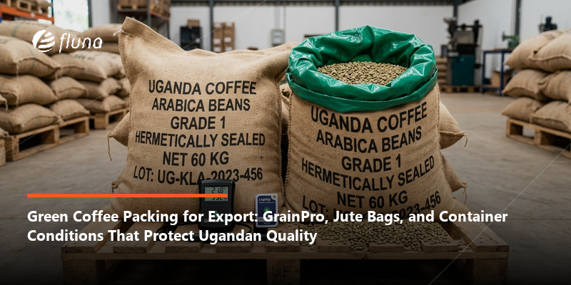 Green coffee packing for export: GrainPro, jute bags and container conditions that protect Ugandan quality