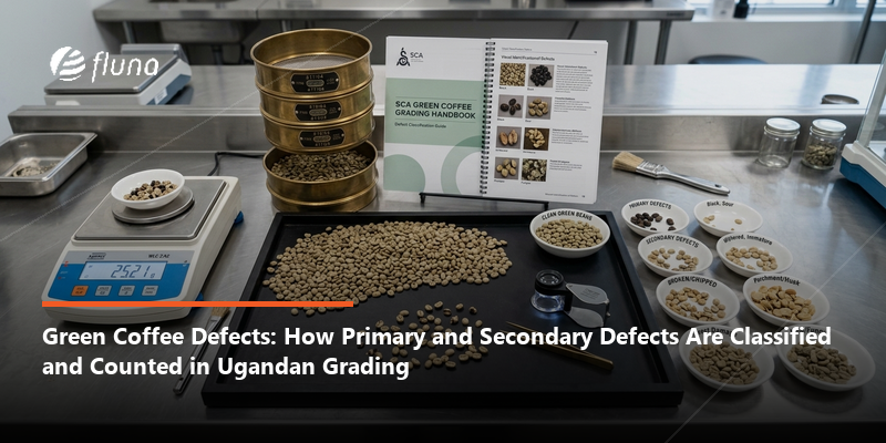 Green coffee defects: how primary and secondary defects are classified and counted in Ugandan grading