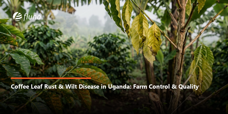 Coffee leaf rust and coffee wilt disease in Uganda: farm-level disease control and export quality